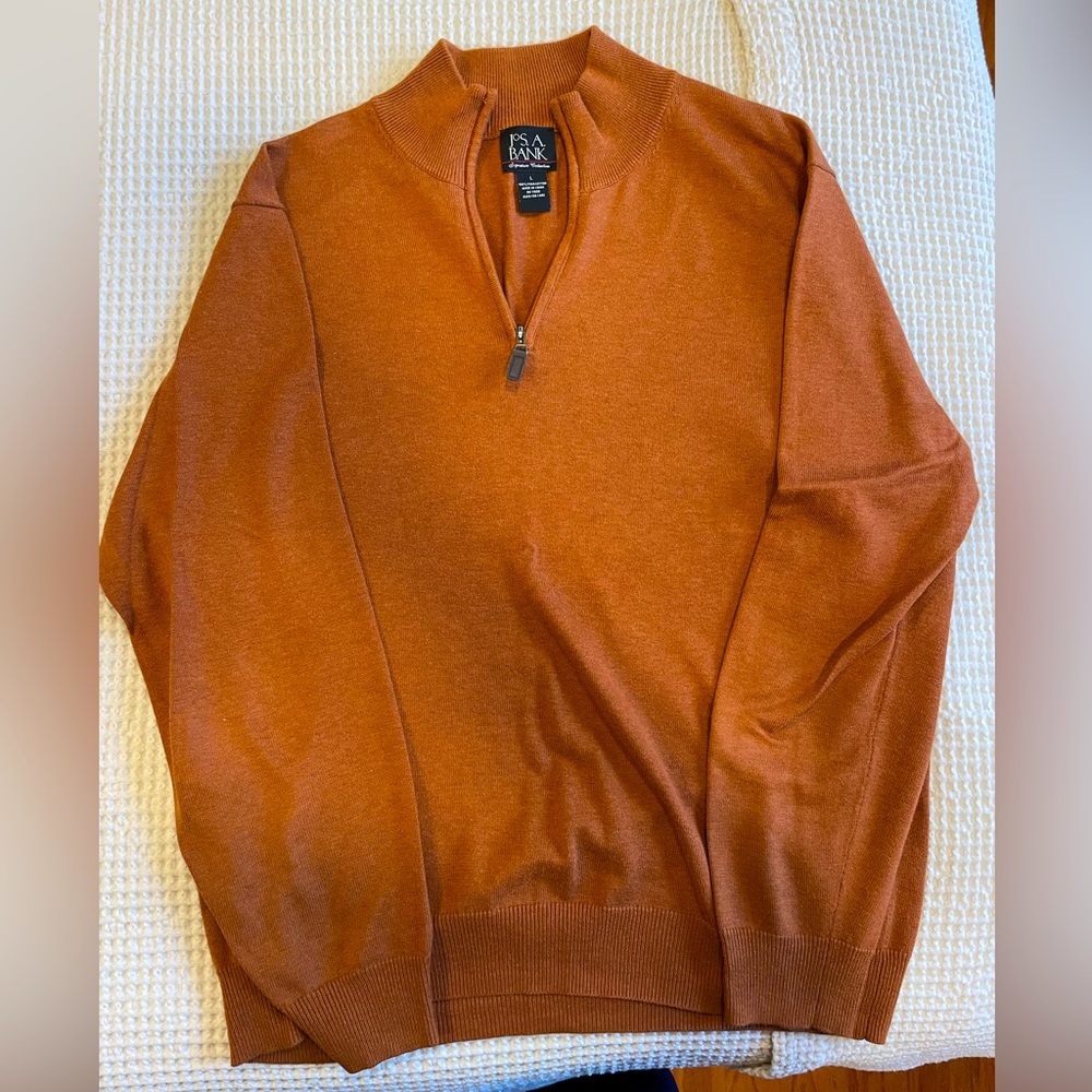 Jos. A Bank — 100% Pima cotton quarter zip sweater